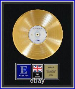 ELTON JOHN CD Gold Disc LP Vinyl Record Award Frame DIAMONDS | Gold ...