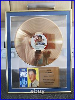 ELVIS PRESLEY G. I. Blues Limited Edition Gold Disc LP Vinyl Record Award