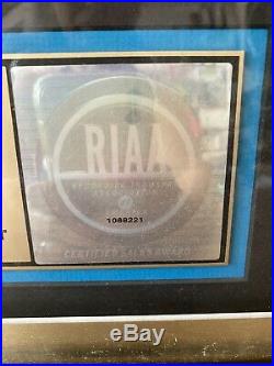 Easy-E Str8 Off The Streets Gold Sales Award RIAA Award rare Ruthless Records