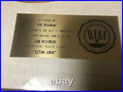 Elton John original 1971 riaa gold record award
