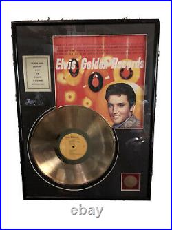 Elvis Presley 24 Kt Gold Plated Golden Records Recognition Award