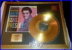 Elvis Presley 24kt Gold Record Essential Elvis award plaque
