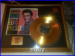 Elvis Presley 24kt Gold Record Essential Elvis award plaque