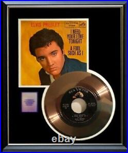 Elvis Presley A Fool Such As I Gold Record 45 RPM Rare Non Riaa Award Rare