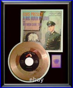 Elvis Presley Big Hunk O Love 45 RPM Gold Metalized Record Rare Non Riaa Award