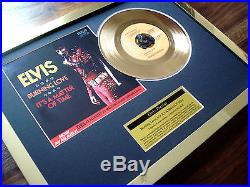 Elvis Presley Burning Love 24ct Gold Plated Disc 7 Single Record Disc Award