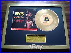 Elvis Presley Burning Love 24ct Gold Plated Disc 7 Single Record Disc Award