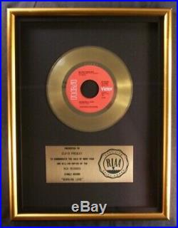 Elvis Presley Burning Love 45 Gold RIAA Record Award RCA Records To Elvis