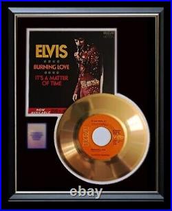 Elvis Presley Burning Love 45 RPM Gold Record Frame Non Riaa Award Rare