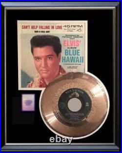 Elvis Presley Can't Help Falling In Love 45 RPM Gold Record Rare Non Riaa Award