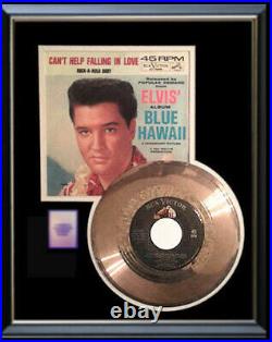 Elvis Presley Can't Help Falling In Love 45 RPM Gold Record Rare Non Riaa Award