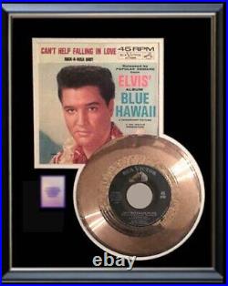 Elvis Presley Can't Help Falling In Love Gold Record 45 RPM Non Riaa Award Rare