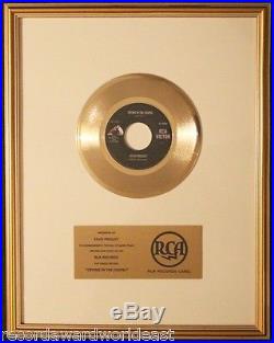 Elvis Presley Crying In The Chapel 45 Gold Non RIAA Record Award RCA Records