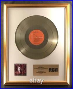 Elvis Presley Elvis NBC TV Special Comeback LP Gold Non RIAA Record Award