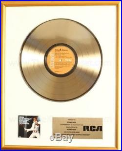 Elvis Presley From Boulevard Memphis Tennessee LP Gold Non RIAA Record Award