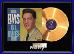 Elvis Presley Gi Blues Framed G. I. Lp Gold Metalized Record Vinyl Non Riaa Award