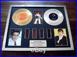 Elvis Presley Gold Platinum 7 Disc Record Film Cell Montage Award