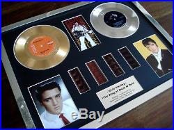Elvis Presley Gold Platinum Disc 7 Single Record Film Cell Montage Award