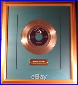 Elvis Presley Heartbreak Hotel 45 Gold Non RIAA Green Record Award RCA Records