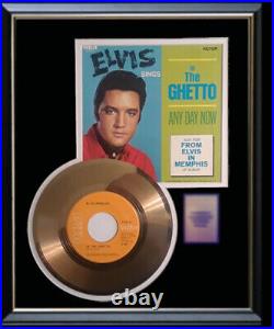 Elvis Presley In The Ghetto 45 RPM Gold Record Rare Non Riaa Award