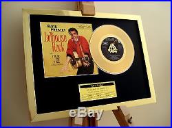 Elvis Presley Jailhouse Rock 24ct Gold Plated Disc 7 Single Record Disc Award