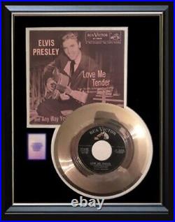 Elvis Presley Love Me Tender 45 RPM Gold Record Rare Non Riaa Award