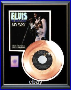 Elvis Presley My Way Gold Metalized Record 45 RPM Rare Non Riaa Award
