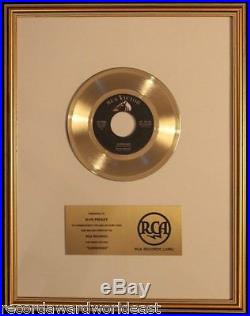 Elvis Presley Surrender 45 Gold Non RIAA Record Award RCA Records To Elvis