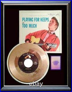 Elvis Presley Too Much 45 RPM Gold Record Non Riaa Award Rare