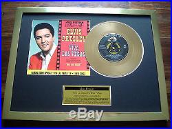 Elvis Presley Viva Las Vegas 24ct Gold Plated Disc 7 Single Record Disc Award