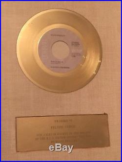 Elvis Producer Felton Jarvis Original Owned Gold Record Award RARE