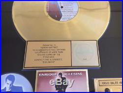 Enrique Iglesias RIAA Gold Award goldene Schallplatte Bailamos Best of