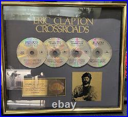 Eric Clapton Crossroads Box Riaa Certified Gold Record Award Rare