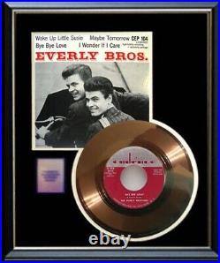 Everly Brothers Bye Bye Love 45 RPM Gold Metalized Record Rare Non Riaa Award