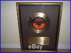 FOREIGNER RIAA GOLD RECORD AWARD 45 HOT BLOODED AUTOGRAPHED by LOU GRAMM