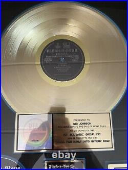 Flesh N Bone T. H. U. G. S Gold Record RIAA Award to (Wes Party Johnson) RARE