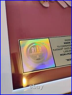 Flume Never Be Like You RIAA Album Award Platinum 1 Mi Gold Music Record Rare Flume Never Be Like You RIAA Album Award Platinum 1 Mi Gold Music Record Rare