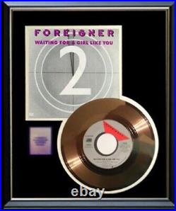 Foreigner Waiting For A Girl Like You Gold Record 45 RPM Rare Non Riaa Award