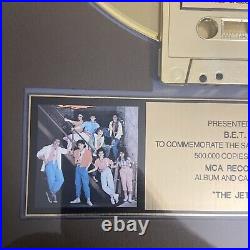 Framed GOLD SALES AWARD THE JETS 500K Copies MCA RECORDS B. E. T. BET