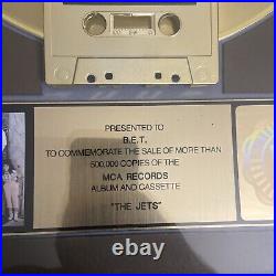 Framed GOLD SALES AWARD THE JETS 500K Copies MCA RECORDS B. E. T. BET