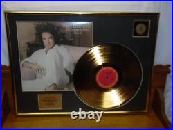 Framed Neil Diamond Gold Plated Record Million Seller Award Status Framed Neil Diamond Gold Plated Record Million Seller Award Status