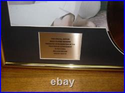 Framed Neil Diamond Gold Plated Record Million Seller Award Status Framed Neil Diamond Gold Plated Record Million Seller Award Status