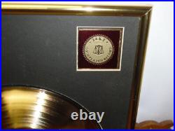 Framed Neil Diamond Gold Plated Record Million Seller Award Status Framed Neil Diamond Gold Plated Record Million Seller Award Status