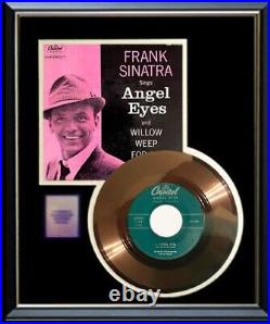 Frank Sinatra Angel Eyes Rare 45 RPM Gold Record Rare Non Riaa Award