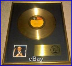 Frank Sinatra RIAA Record Album Gold Award Presented To Frank Sinatra