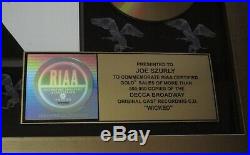 GOLD RECORD RIAA Music Award WICKED 2003 Broadway Musical Idina Menzel Rare