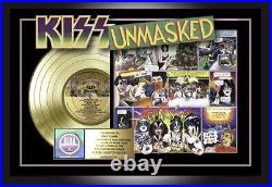 Geneuine Kiss Riaa Gold Custom Unmasked Record Award To Eric Carr. Coa