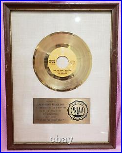 Genuine HOLLIES White Matte RIAA Gold Record Award for THE AIR THAT I BREATHE 45
