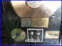 Genuine Kiss Dynasty Riaa Gold Record Award. Kiss, Gene Simmons Eric Carr