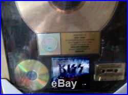 Genuine Kiss Revenge Riaa Certified Gold Record Award, Kiss Drummer Eric Carr